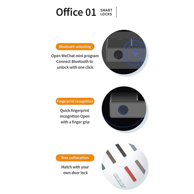 OFFICE 01 Door lock Fingerprint Smart Lock With Handle