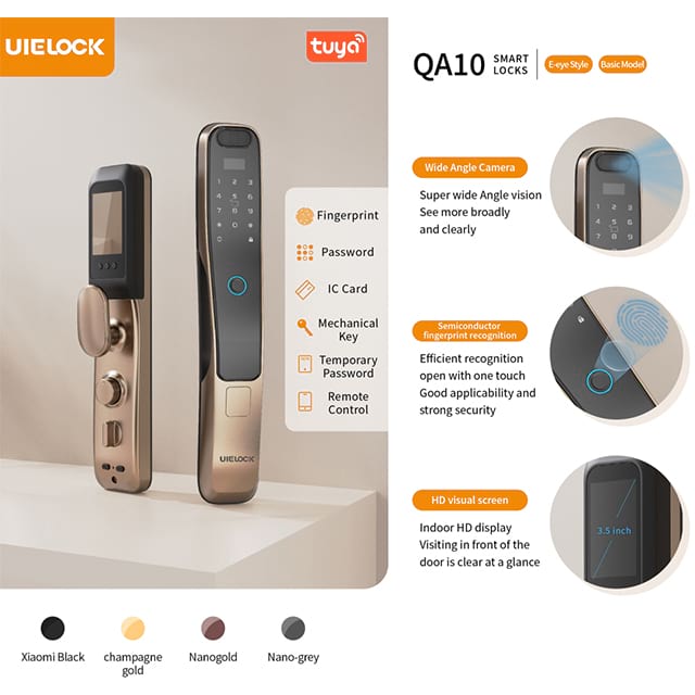 QA10 3d Face Recognition Smart Door Lock 