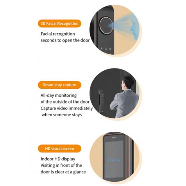 Q62 High Security Face Recognition wifi Smart Door Lock