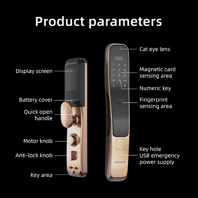 QA10 3d Face Recognition Smart Door Lock 