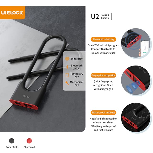 U2 Motorcycle Small Fingerprint U Lock