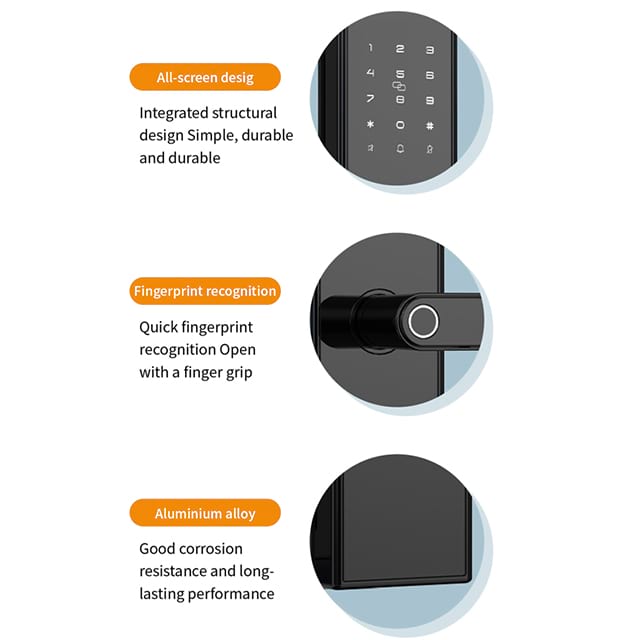 D1-2 Door Commercial Smart Lock With Handle