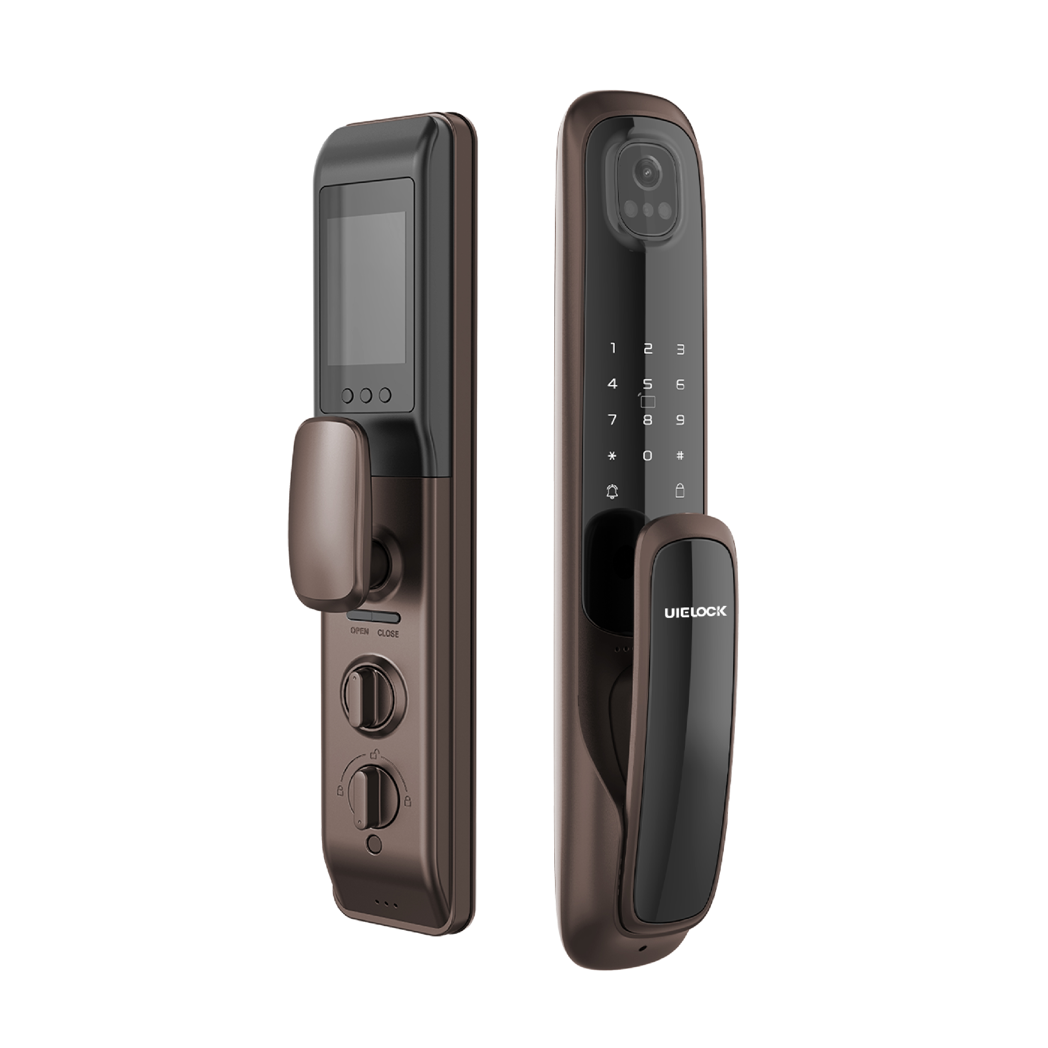 QB20 facial recognition and fingerprint door lock with camera