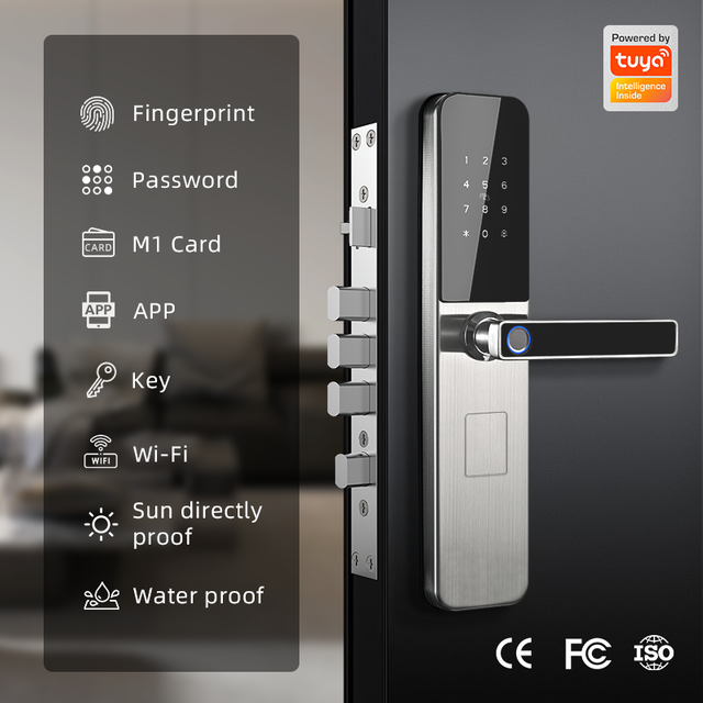 VXF-8 Stainless Steel Smart Fingerprint Door Lock for Home