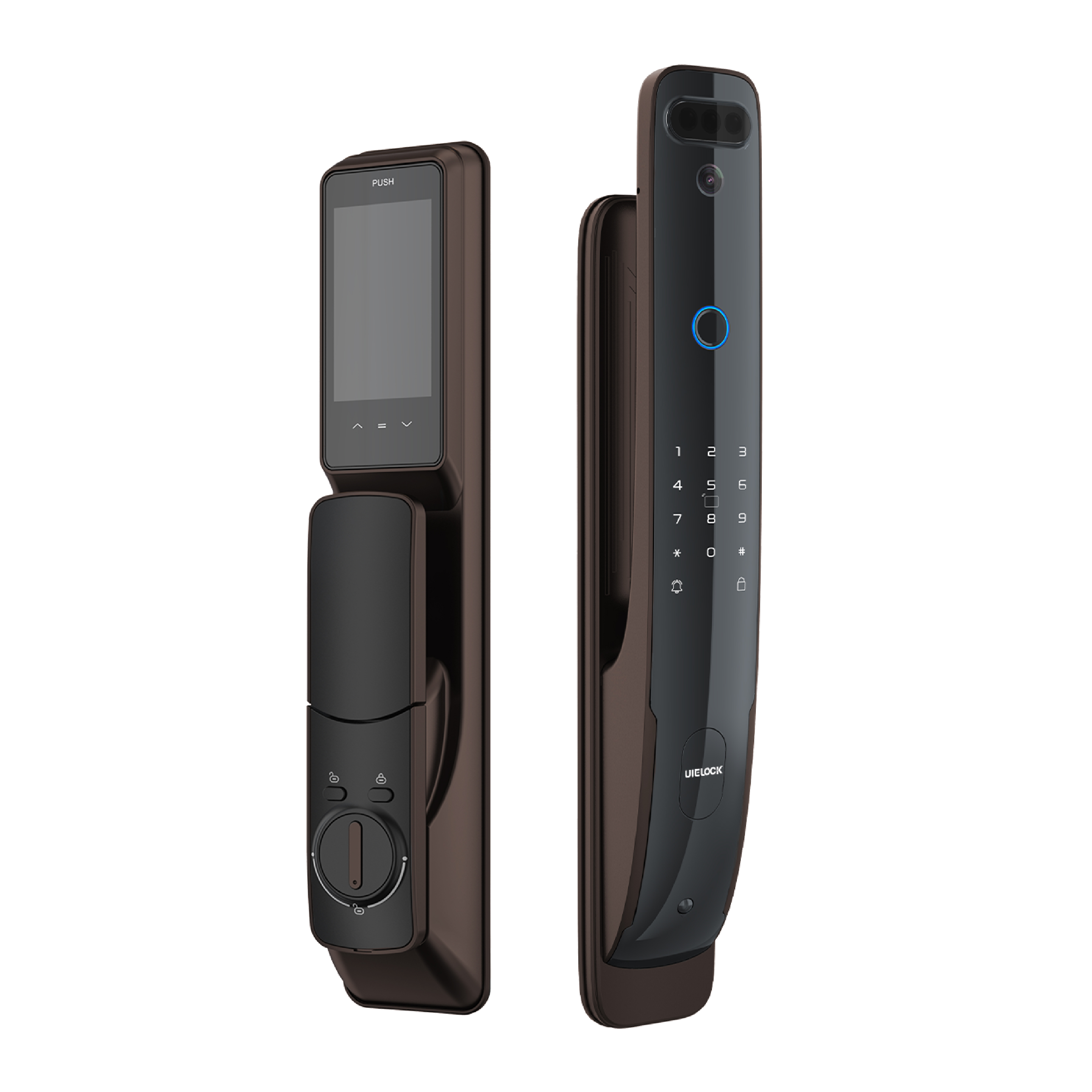 QA70 fingerprint 3D face recognition tuya smart door lock with camera