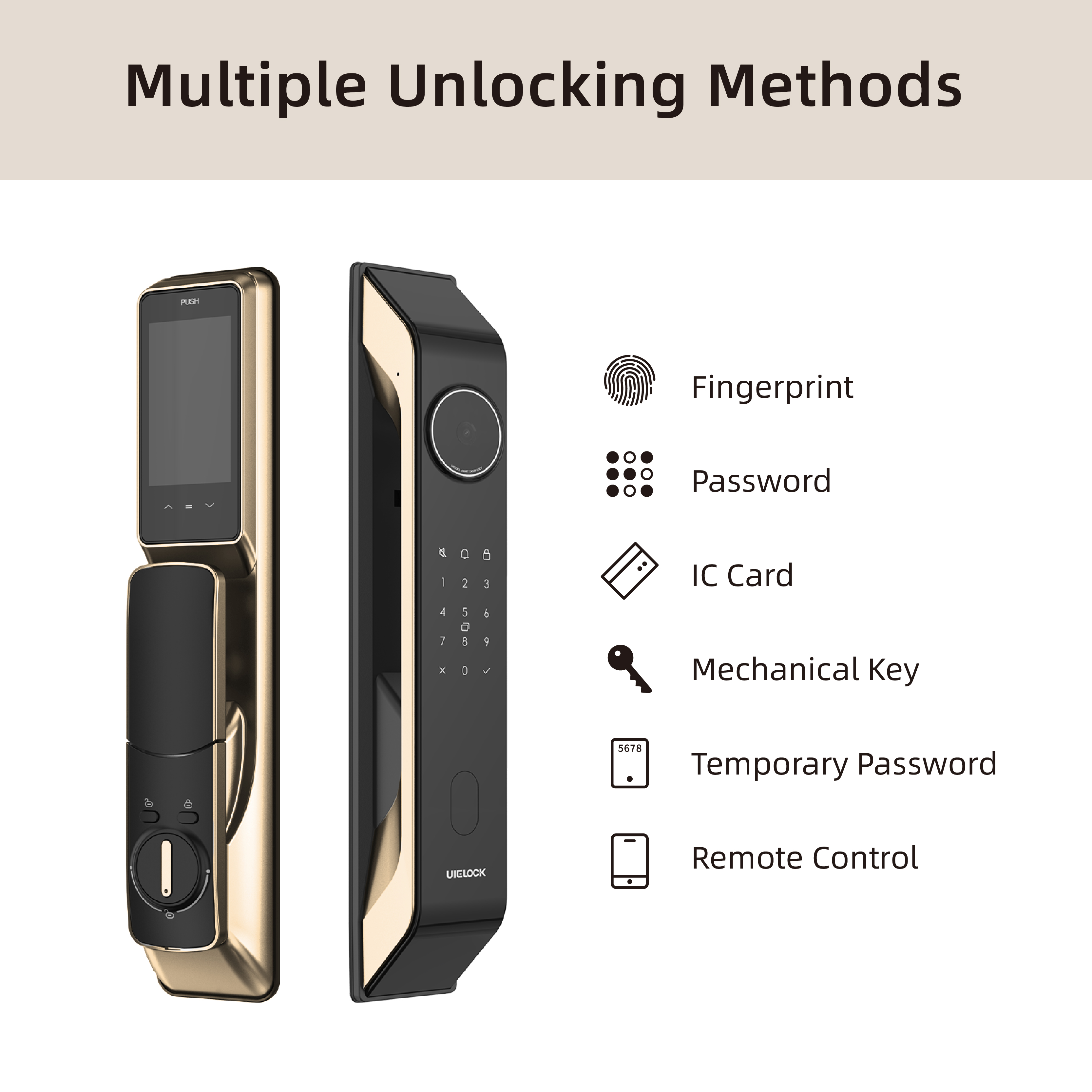 Q62 Digital Smart Lock With Fingerprint For Gate