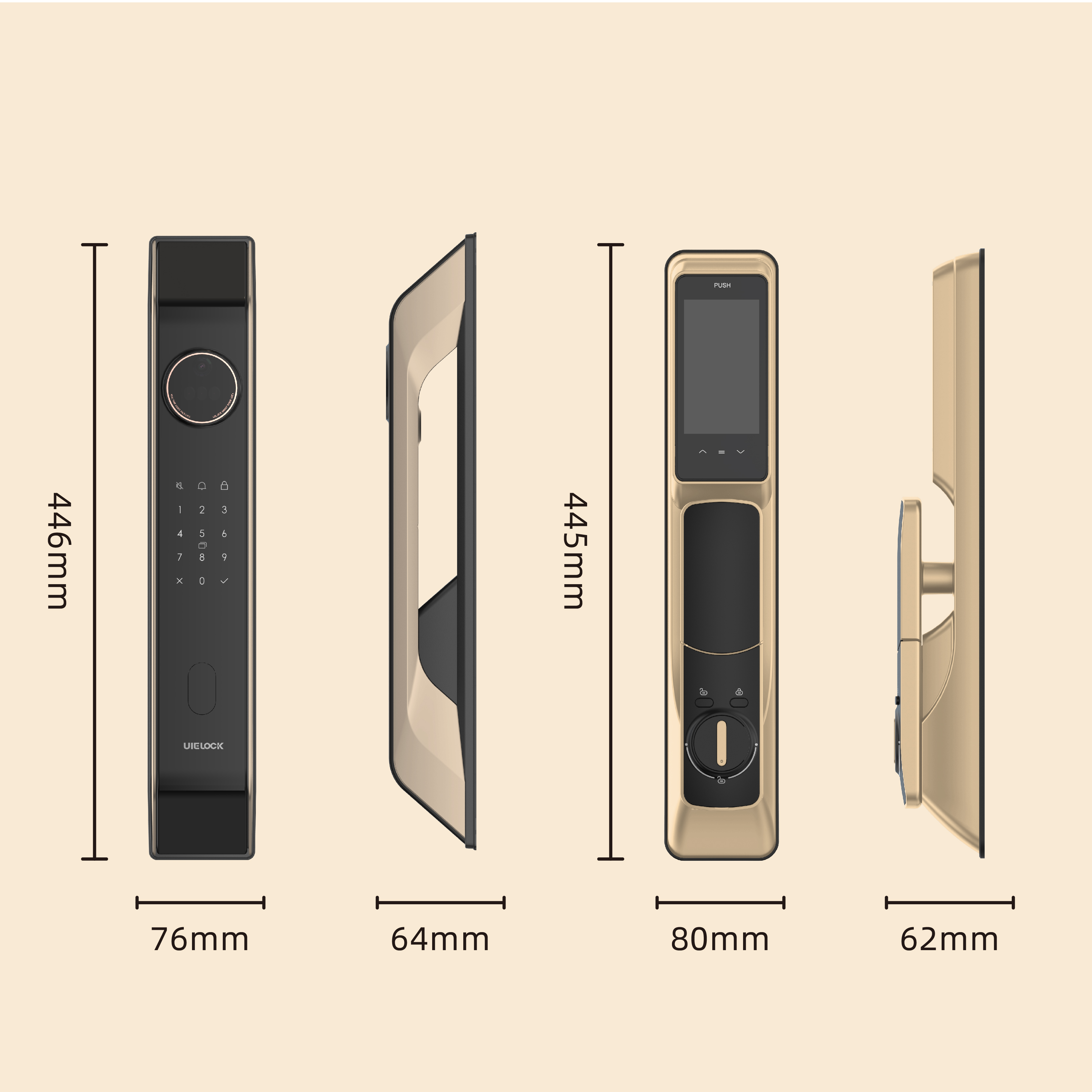 Q62 Digital Smart Lock With Fingerprint For Gate