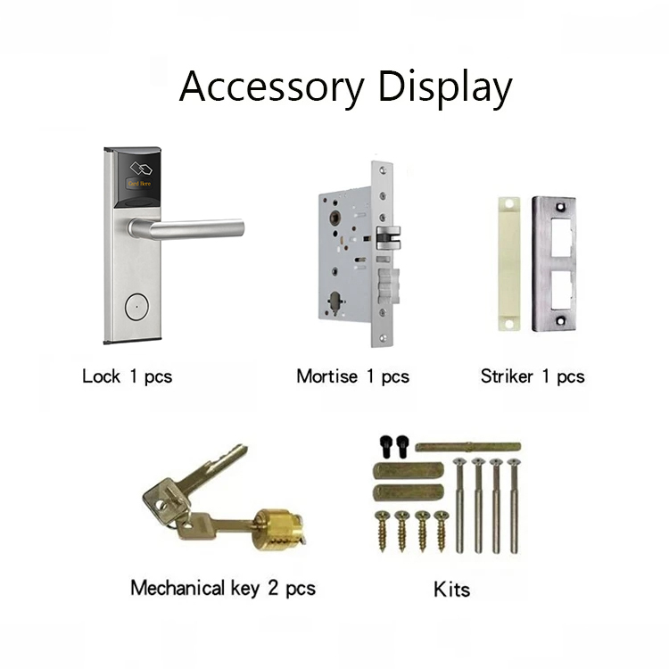  QW-LC118-S1 Hotel Door Lock Work with YK03 Hotel Lock System 