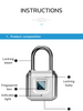 G-505 Smart Fingerprint Padlock