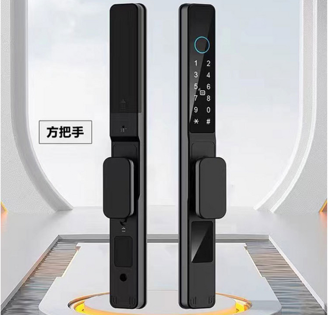 QW-DQA6Q Aluminum Steel Double Side Sliding Smart Door Lock with Fingerprint