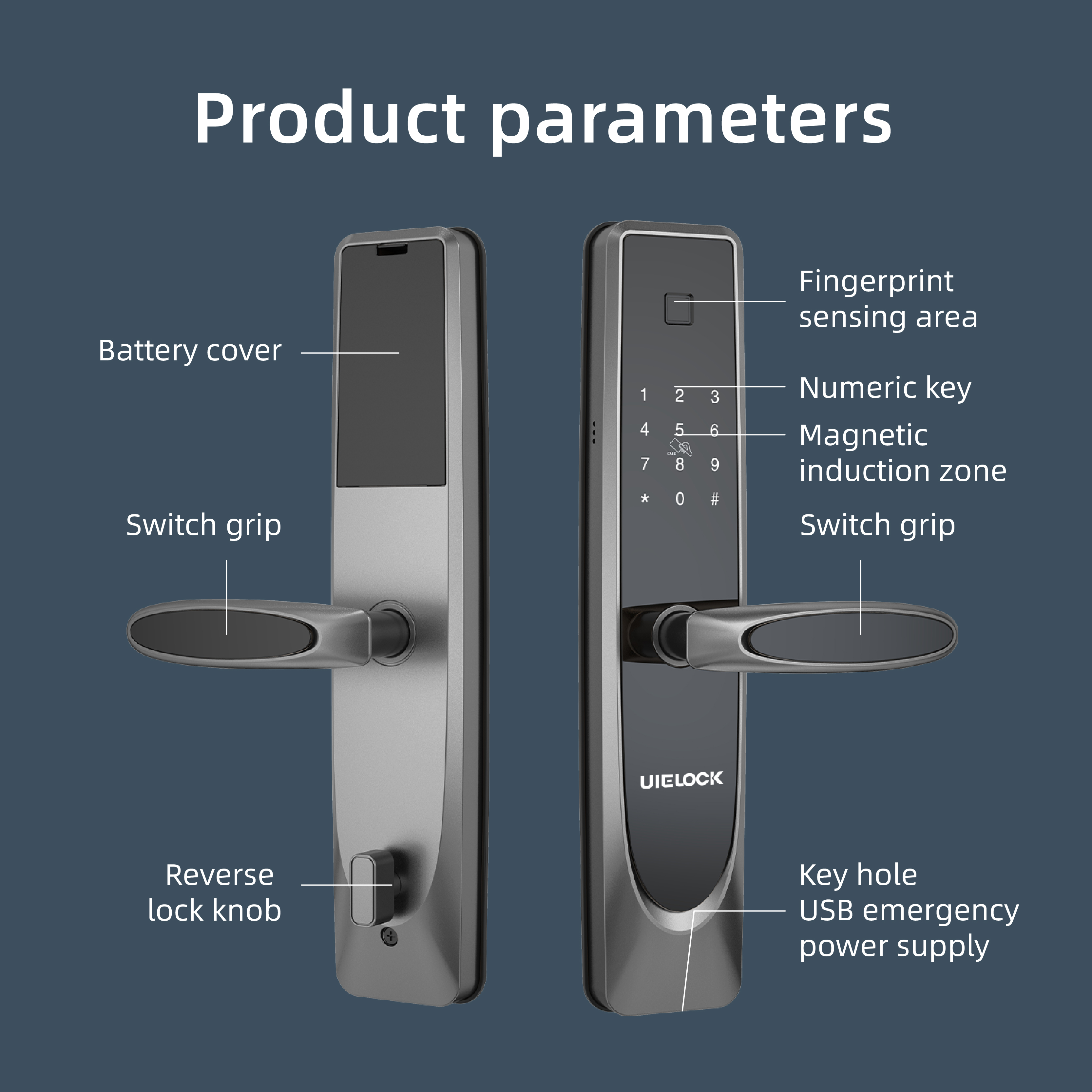 M03 Automatic Home Electronic Smart Locks With Handle