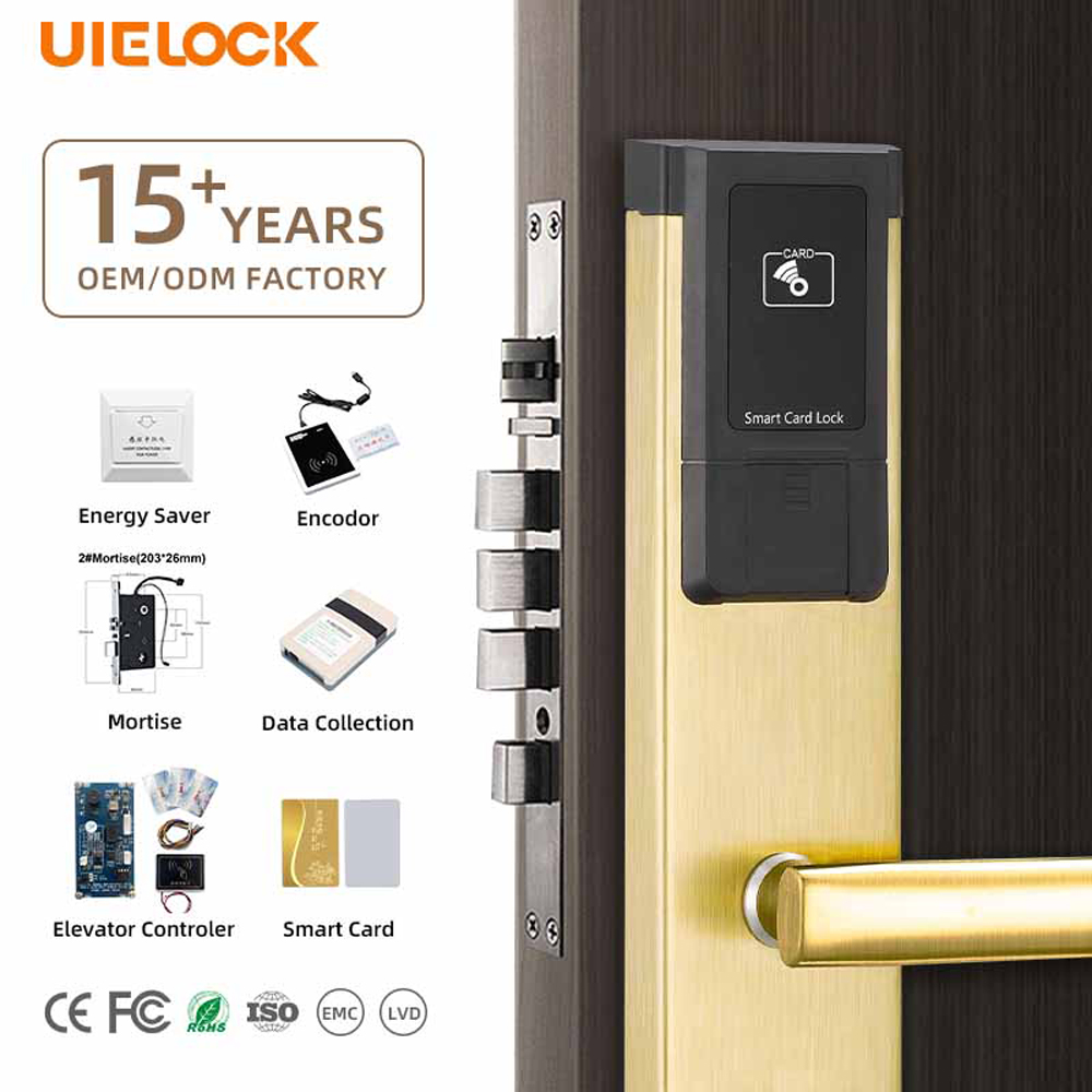  QW-LC118E-S6 Hotel Door Lock Work with YK03 Hotel Lock System 
