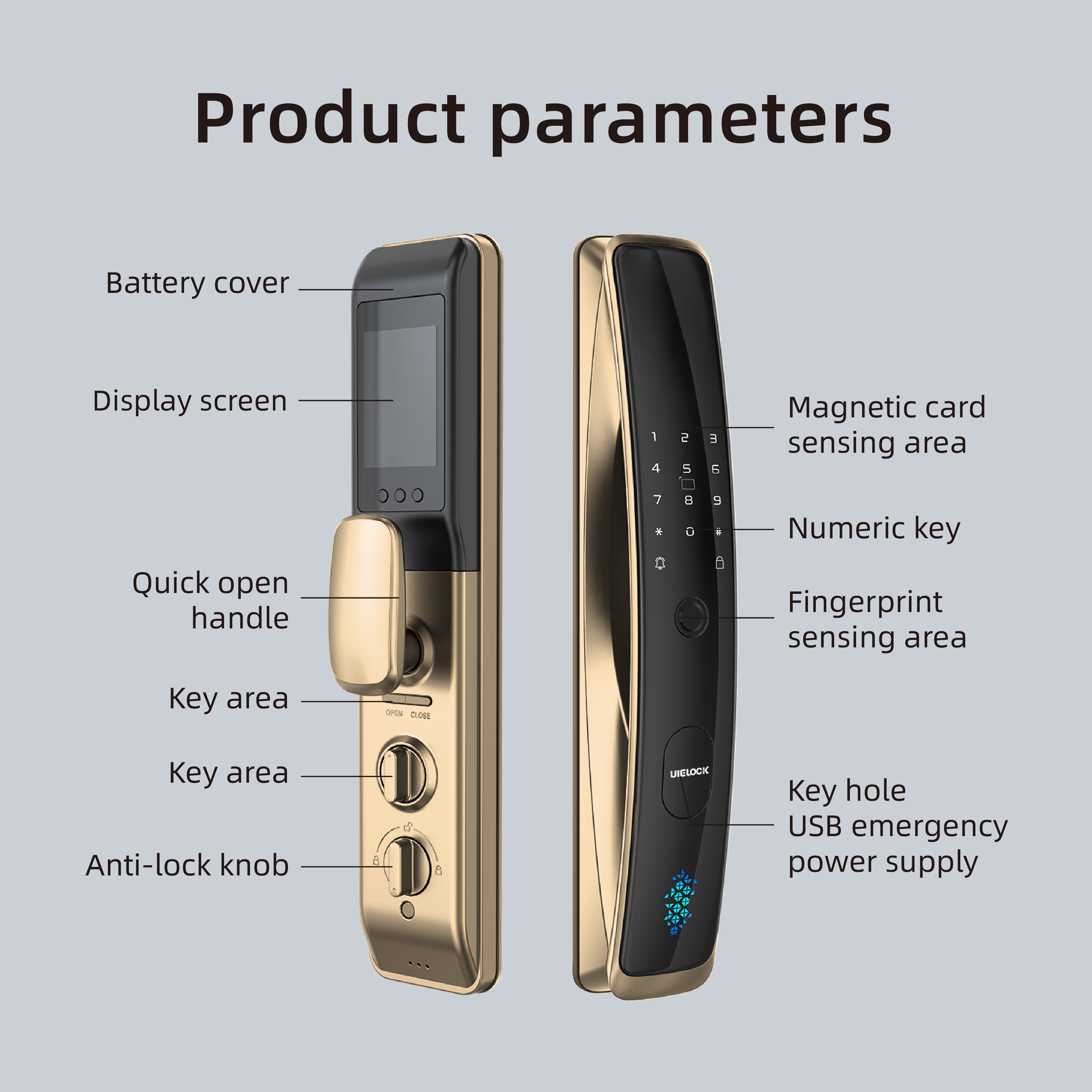 QA60 Tuya App Smart Lock With Face Recognition