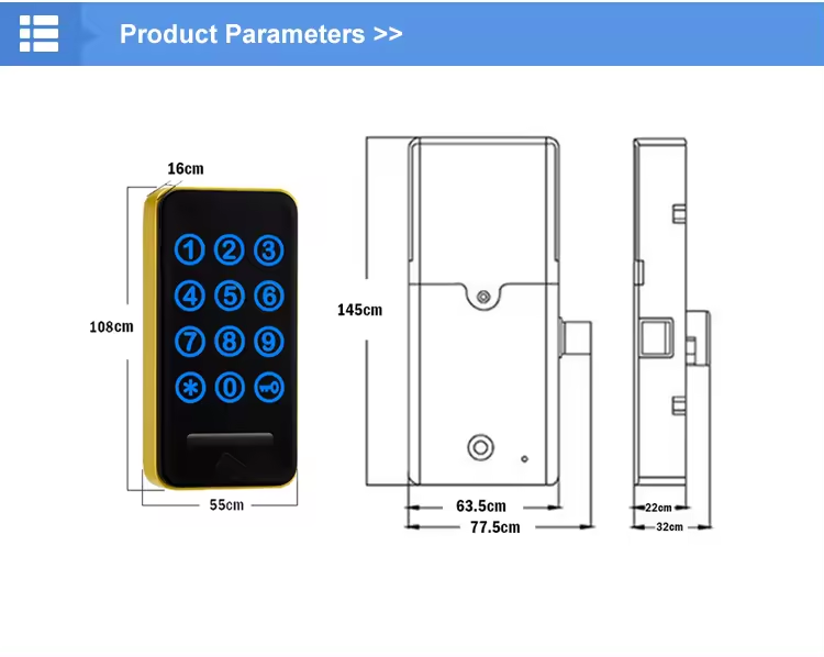 QW-EM118M Rfid card passwod Digital Sauna Spa Gym Cabinet Smart Locks 